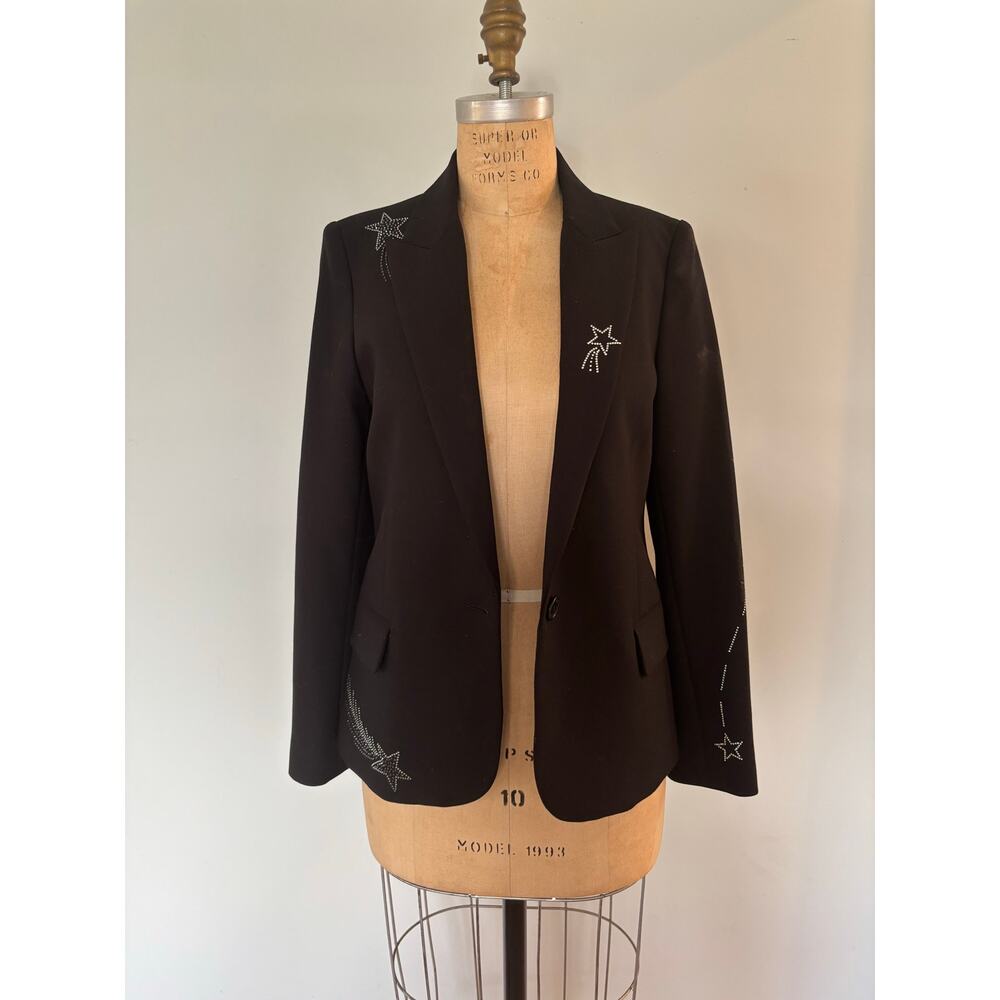 ZADIG & VOLTAIRE
Victor Embellished  Blazer In Black Rhinestone Star Blazer US 6